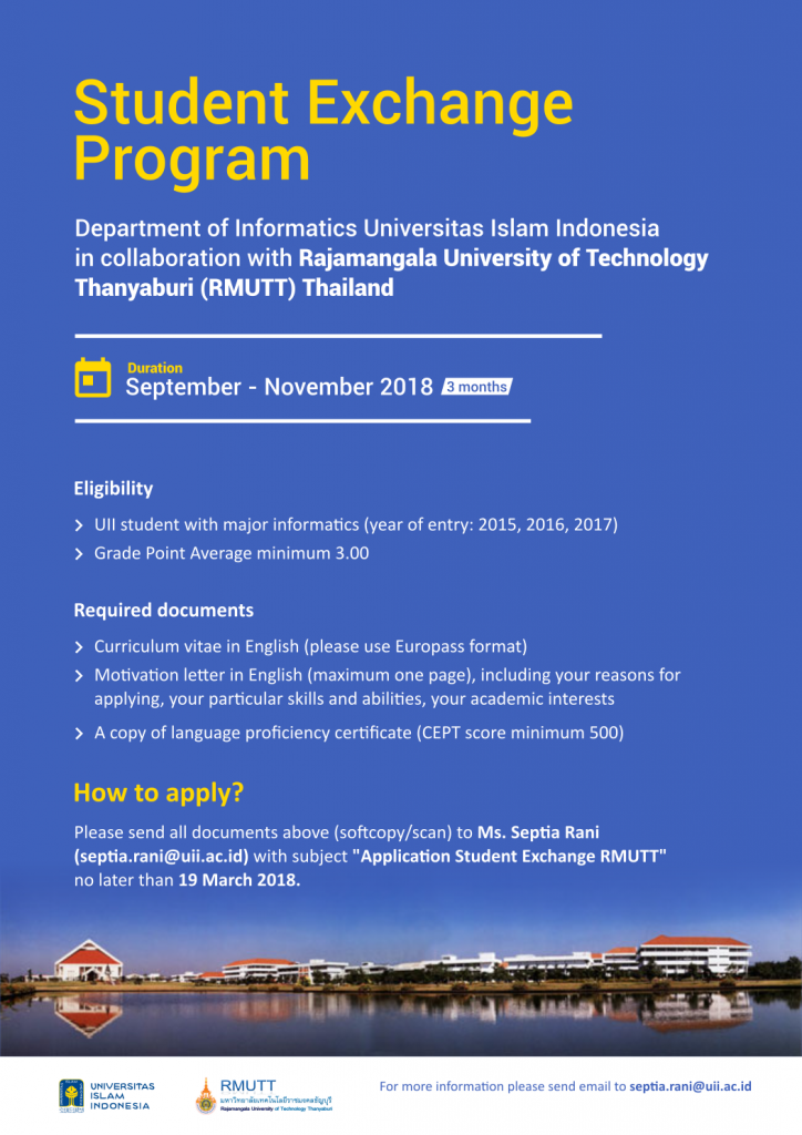 Informasi Pendaftaran Program Student Exchange Dan Joint Degree ...