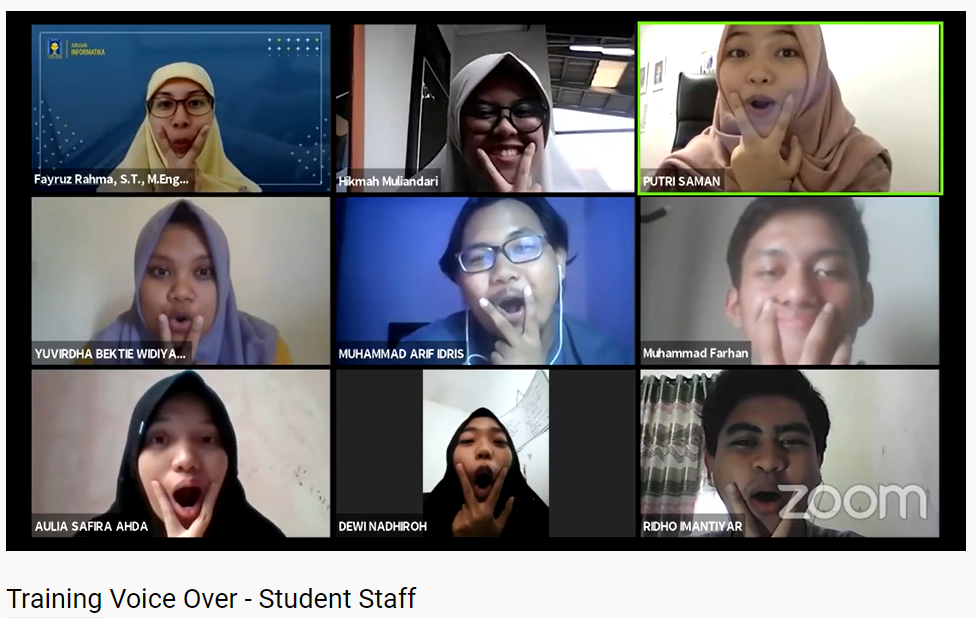 Training Voice Over Student Staff September 2020