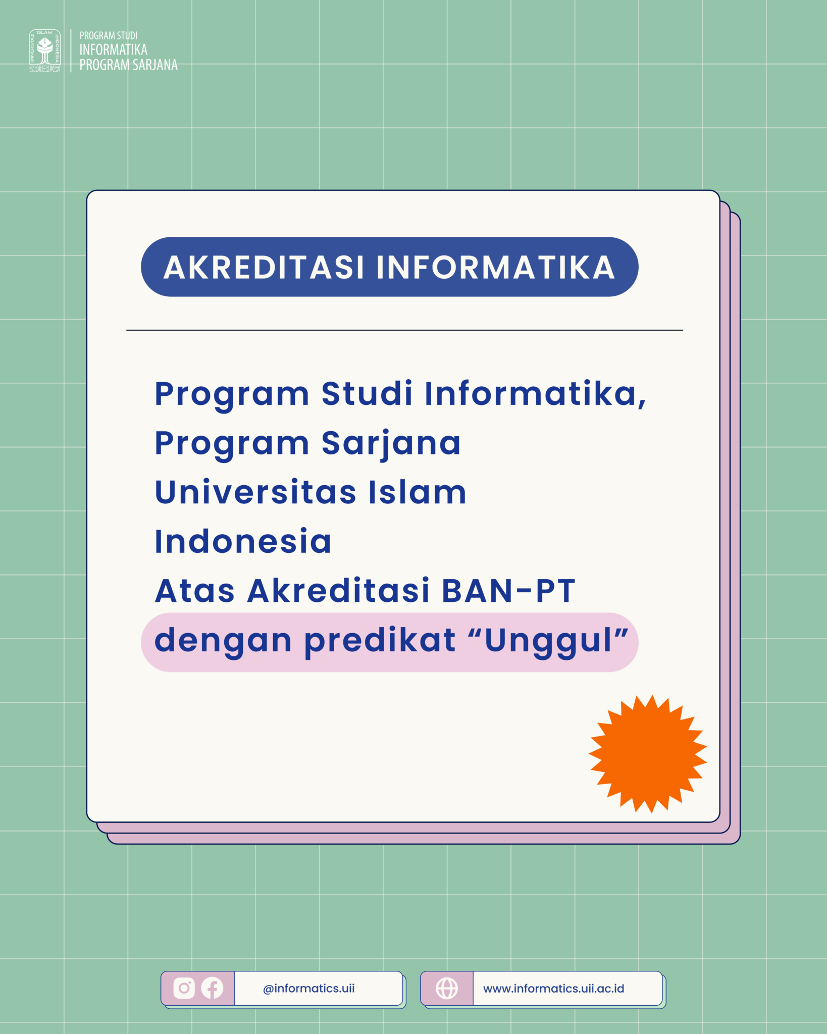 Program Studi Informatika Program Sarjana UII Memperoleh Predikat ...