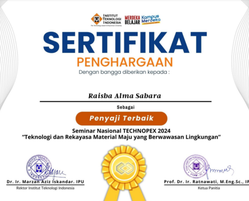 Raisha Alma Sahara, Penyaji Terbaik Technopex 2024