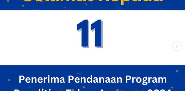 Selamat sebelas penerima pendanaan tesis