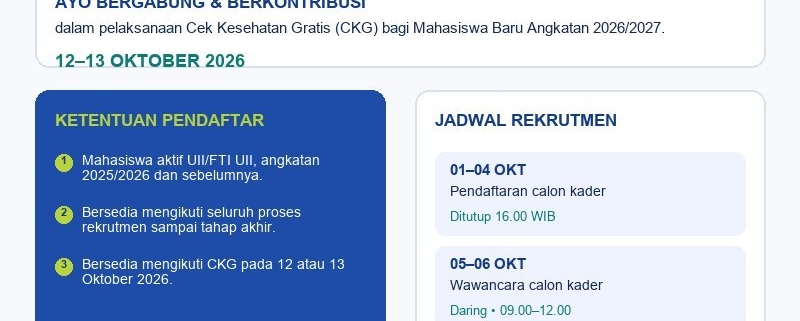 Poster Rekrutmen Calon Kader Posbindu Sirih Melingkar